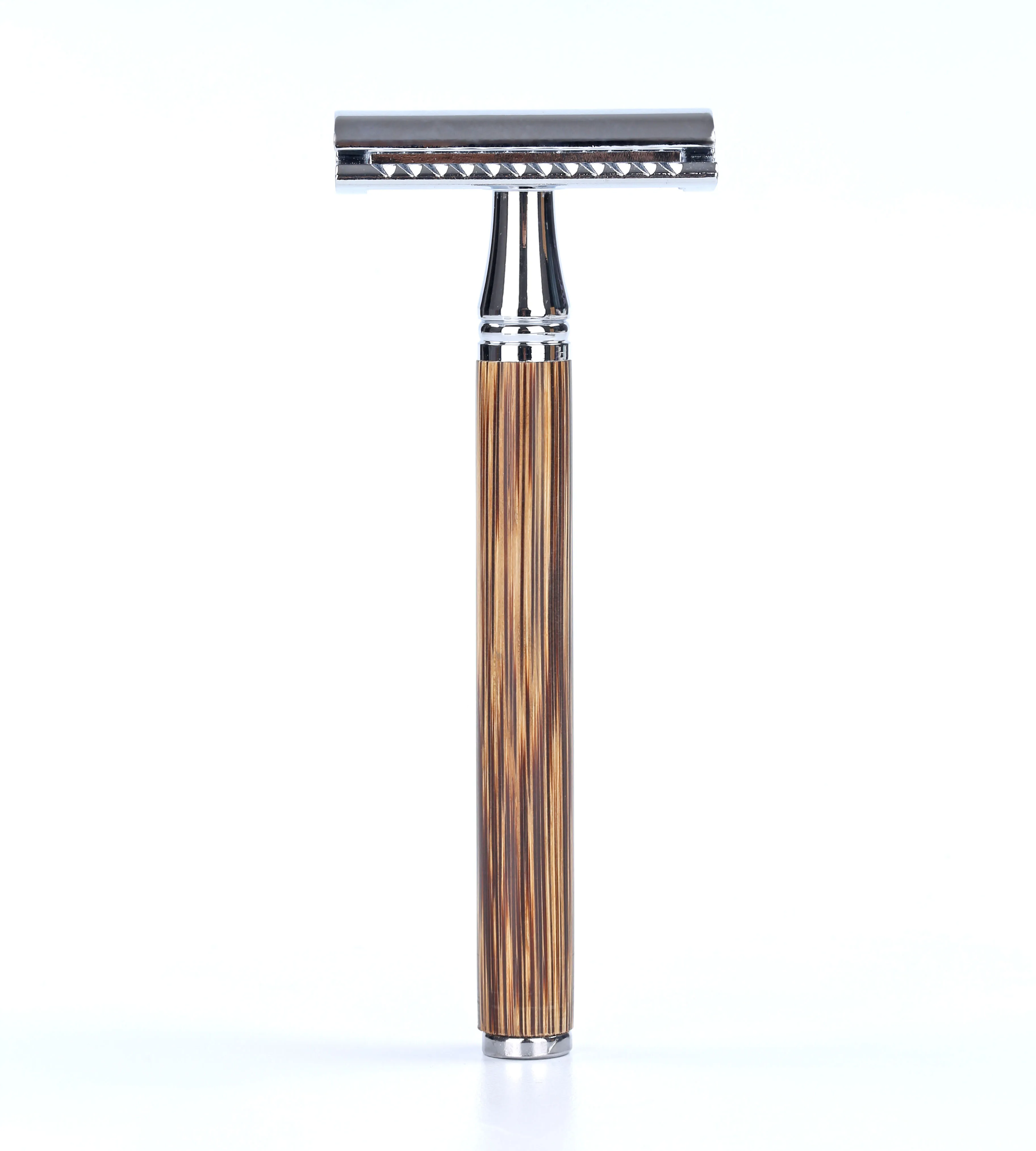 Men Safety Shaving Razor Natural Bamboo Handle Double Edge Comb Head Classic Manual Shaver Classic Mens Shaving Blade Set