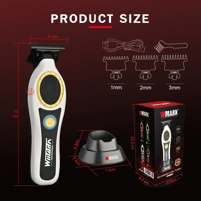 New Hair Clippers WMARK NG-7230 Oil Head Finishing Electric Hair Clippers Selling Hot Charging Seat Hair Salon