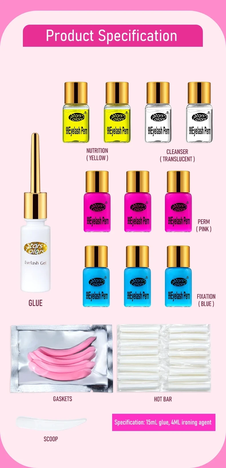 1 PC Professional Eye Lash Lift Curling 99 Eyelash Perming Kit Lash Lifting Lamination Beauty Salon Perm Makeup Tools Adhesive