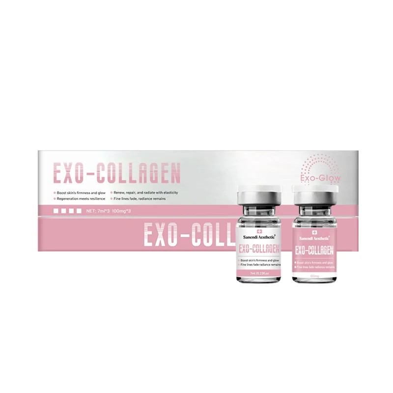 Exo Exomas Pdrn Stem Cell Serum for Face Collagen SkinBooster Repair Essence Facial Anti-wrinkle care 7ML*3Vial+100mg*3Vial