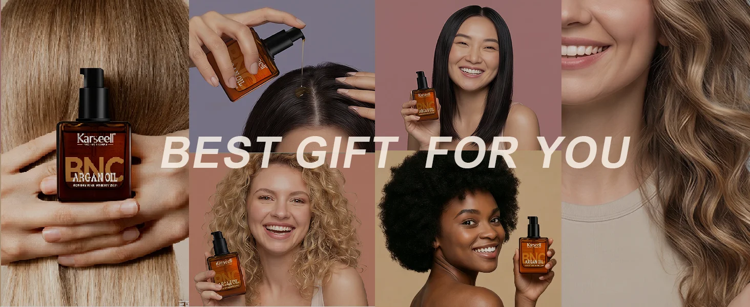 Karseell BNC Lightweight Argan Oil Hair Treatment for Dry Damaged And Frizzy Hair Leave-In Hair Oil for Color-Treated Bleached