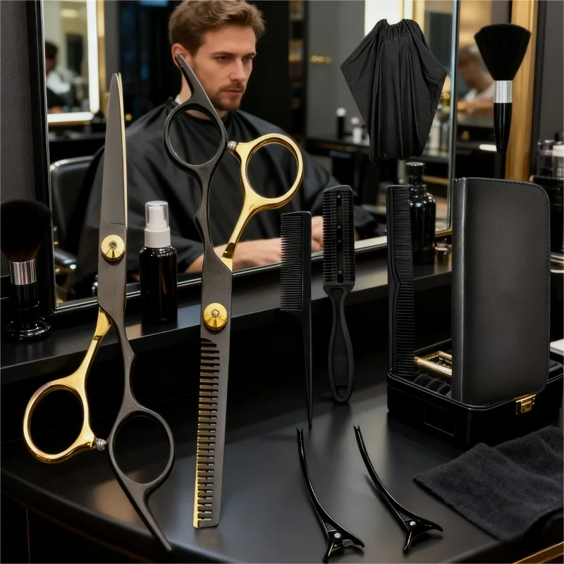 Hair Scissors, High-Quality Steel Cutting Set, 11 Pieces