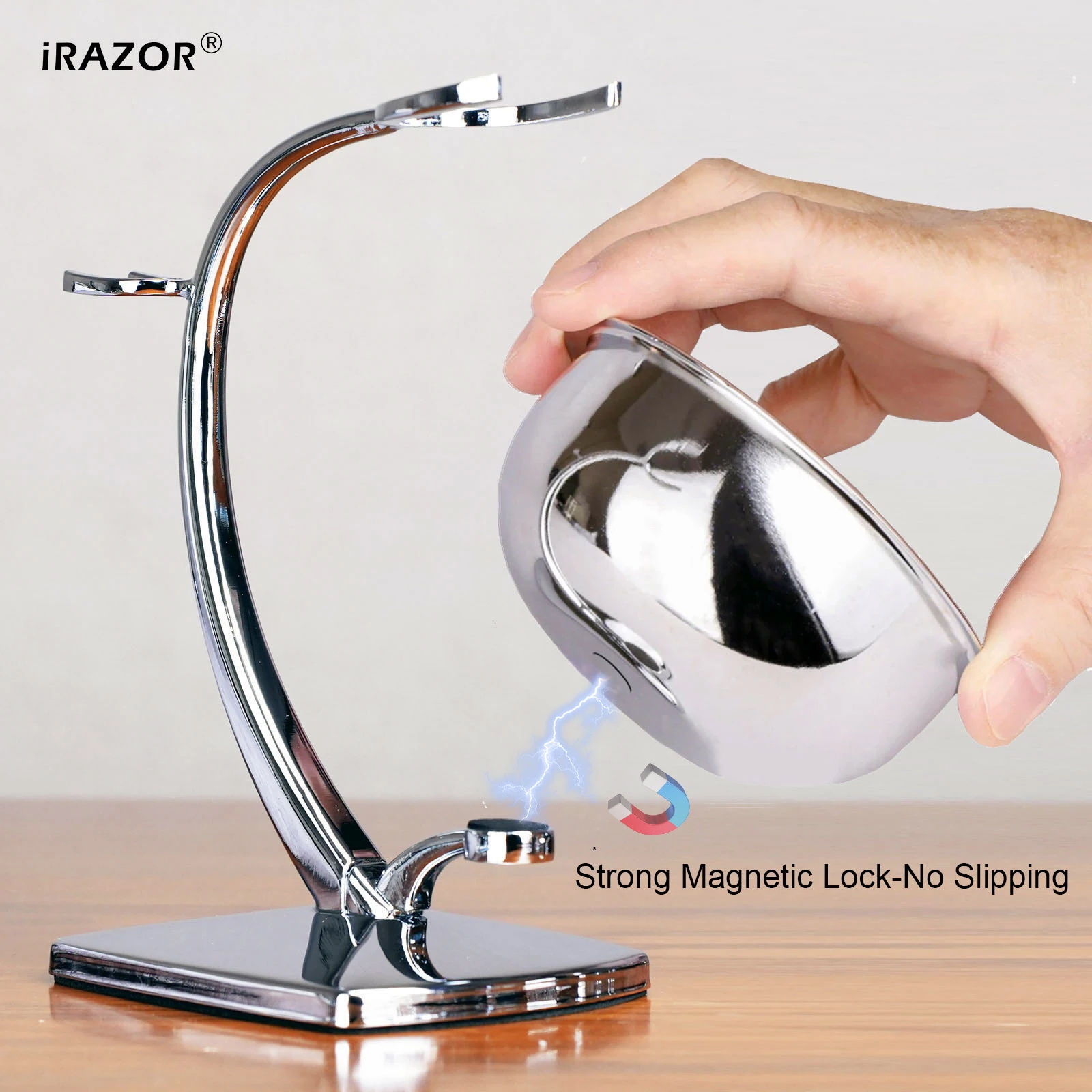 iRAZOR Classic Men's DE Double Edge Safety Razor Kit with 10 Blades Silvertip Shaving Brush Bowl Wet Shaving Grooming Gift Set