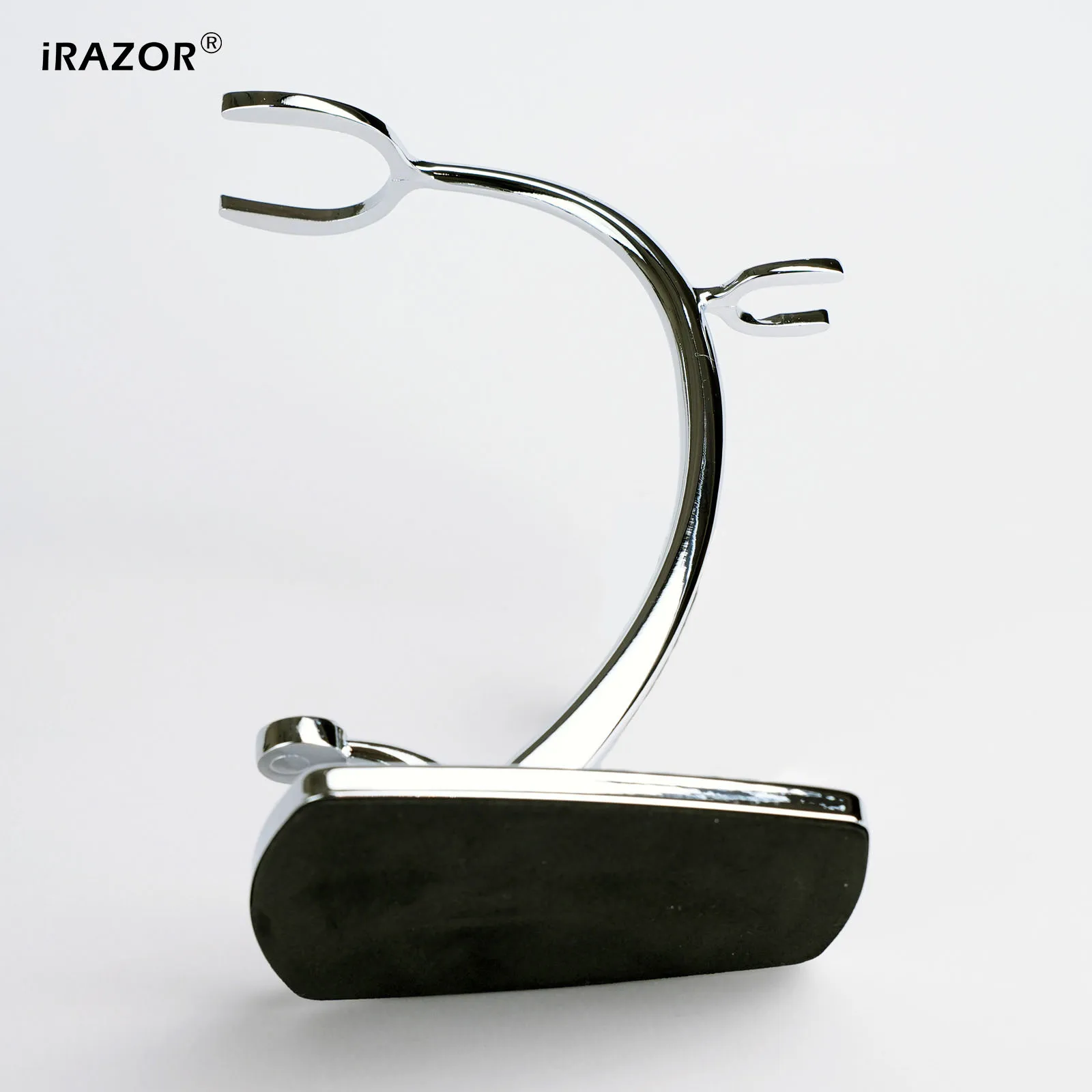 iRAZOR Shaving Bowl and Stand Set with Magnetic Base - 304 Steel Bowl & Chrome Plated Alloy Stand,Fit Most Razors and Brushes
