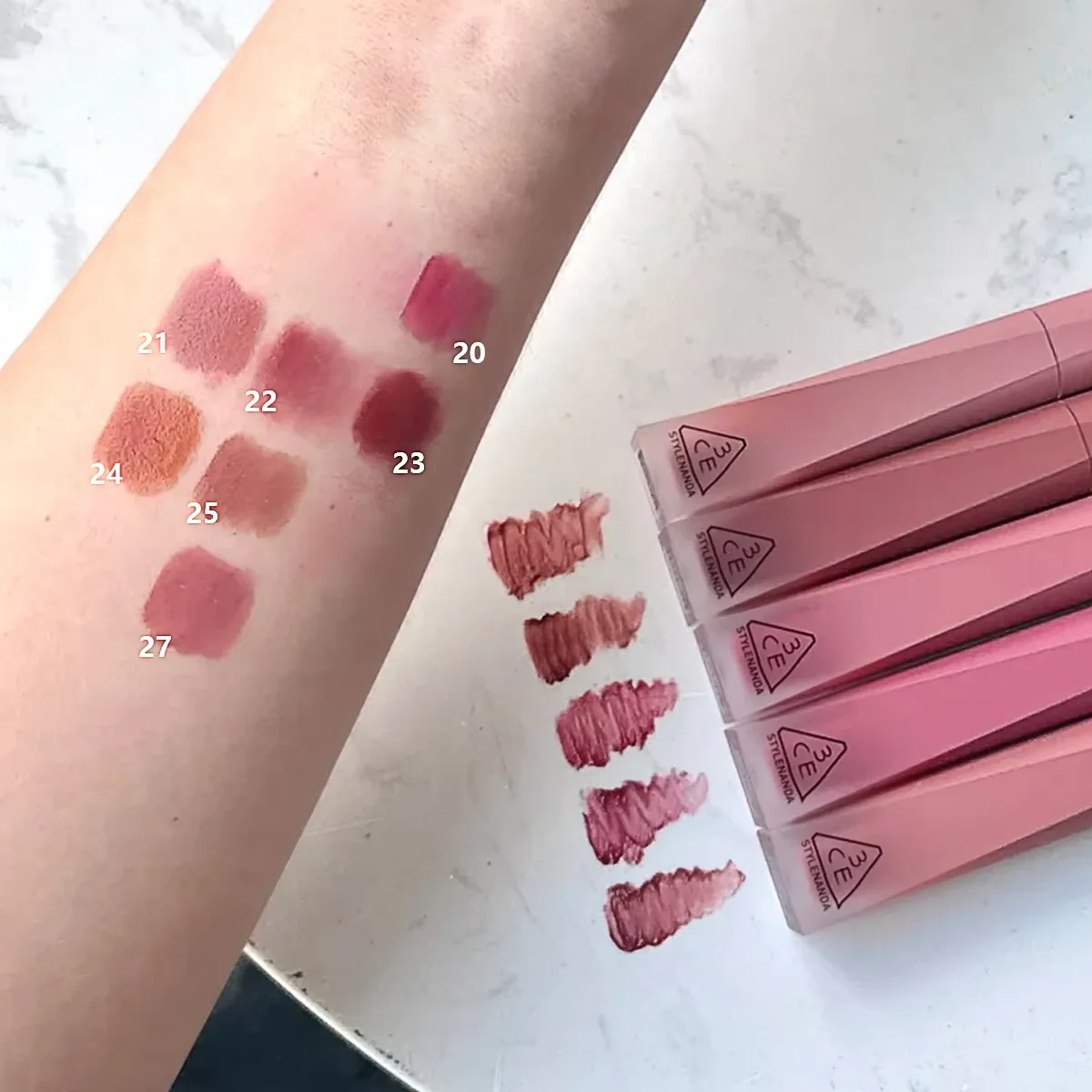 3CE VELVET LIP TINT PLUSH(20-27),Plush Cushiony Lip Texture,Buildable Color Payoff,Korean Cosmetic,Korean Makeup
