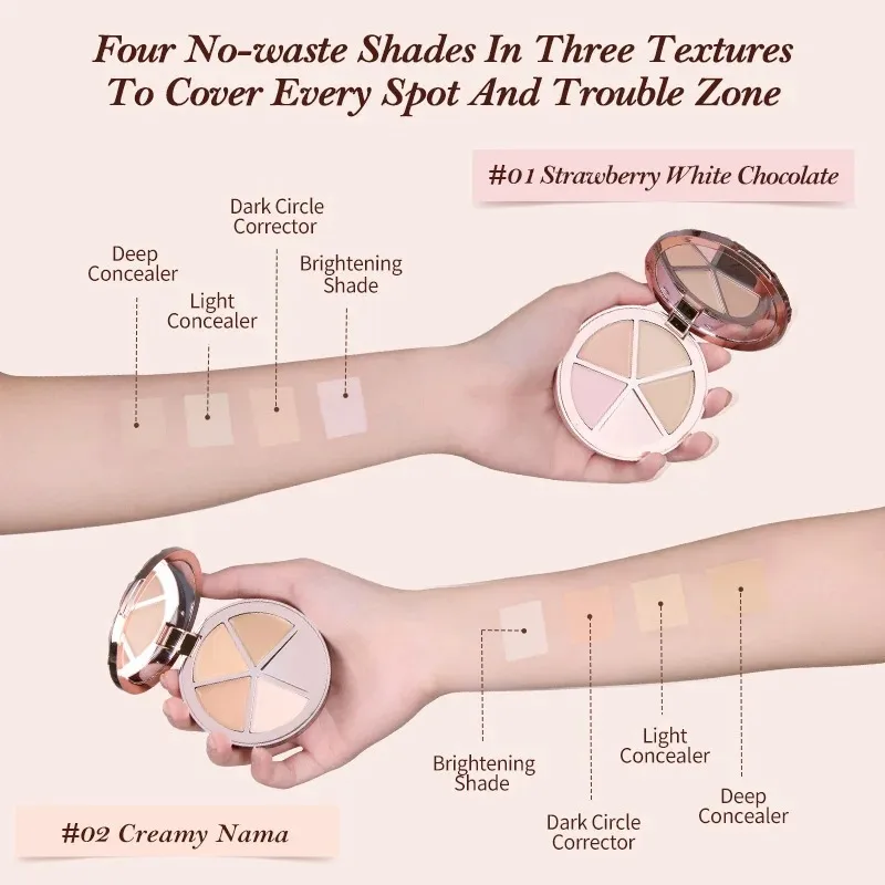 Flower Knows Makeup Kit Sweetie Bear Concealer Palette Silk Satin Blusher Lip Jelly Mirror Hair Clip Makeup Bag Mini Powder Set