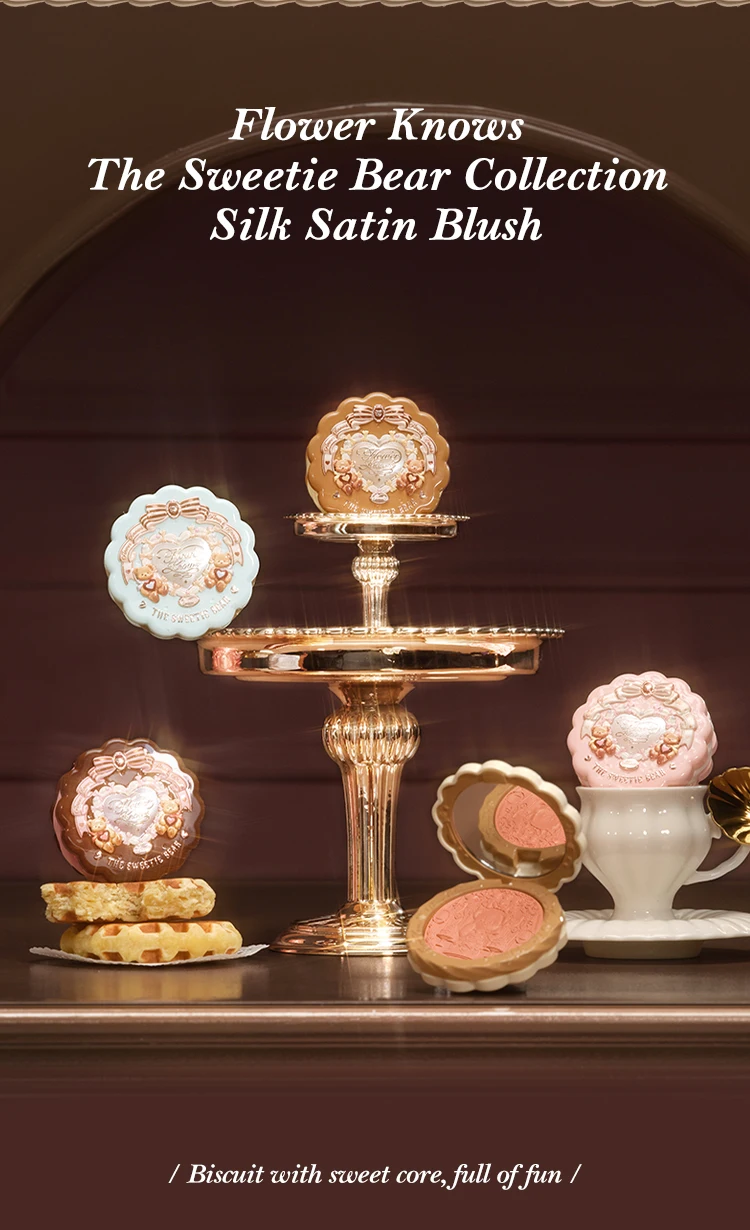 Flower Knows The Sweetie Bear Collection Silk Satin Blush