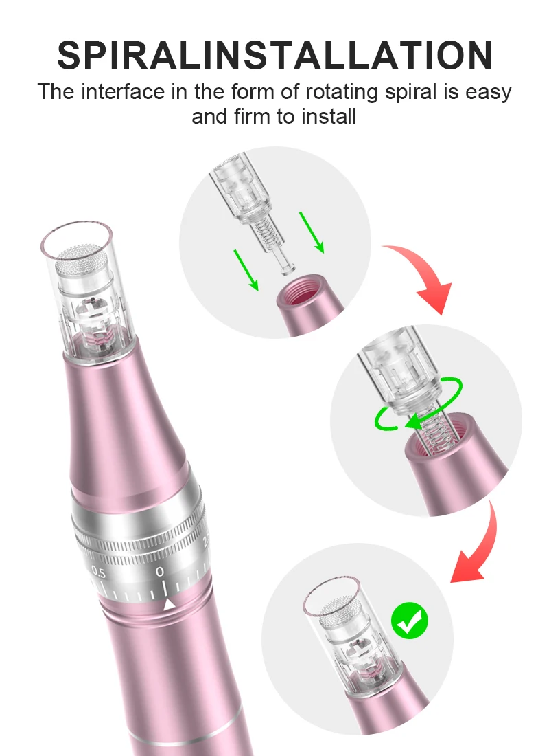 Rechargeable Microneedling Derma Pen/Mas Pen L3 Skin Care Tool With Two Replacement Tip