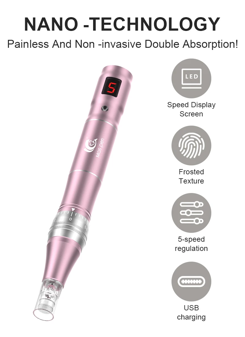 Rechargeable Microneedling Derma Pen/Mas Pen L3 Skin Care Tool With Two Replacement Tip