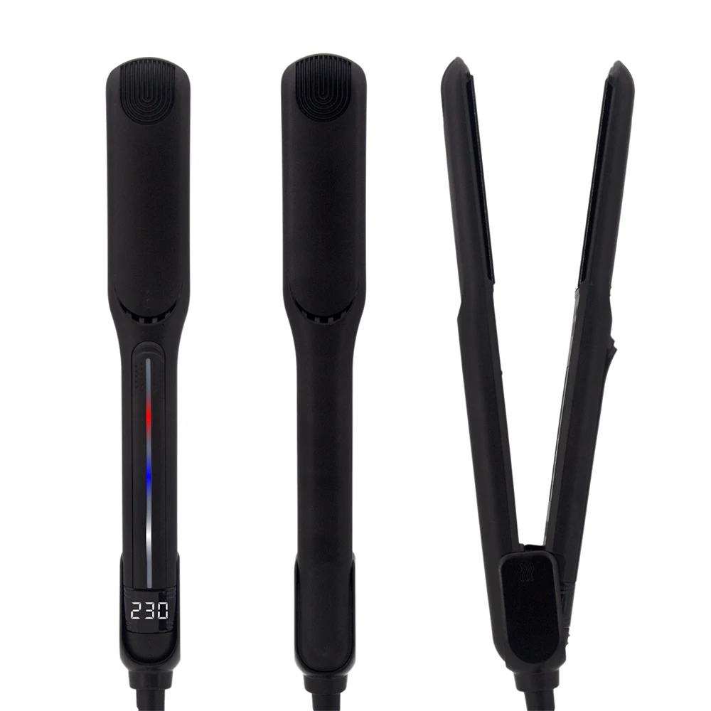 Infrared Hair Flat Iron 450°F Professional Hair Straightener Curler Ceramic Fast Heating Plate 230℃ Salon Hair Iron Dual Voltage