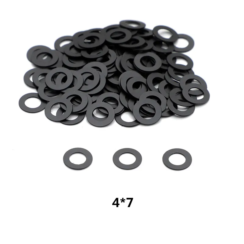 1000pcs/Lot New Black Graphite Gaskets For Screws Professional Hairdressing Scissors Accessories 3 Sizes Mix 5*7/4*6/4*7mm