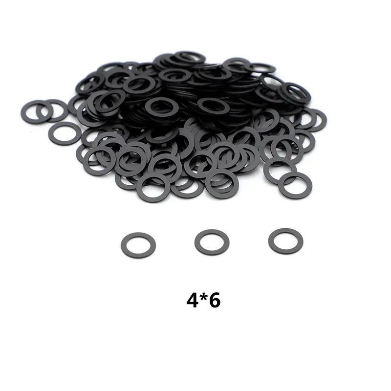 1000pcs/Lot New Black Graphite Gaskets For Screws Professional Hairdressing Scissors Accessories 3 Sizes Mix 5*7/4*6/4*7mm
