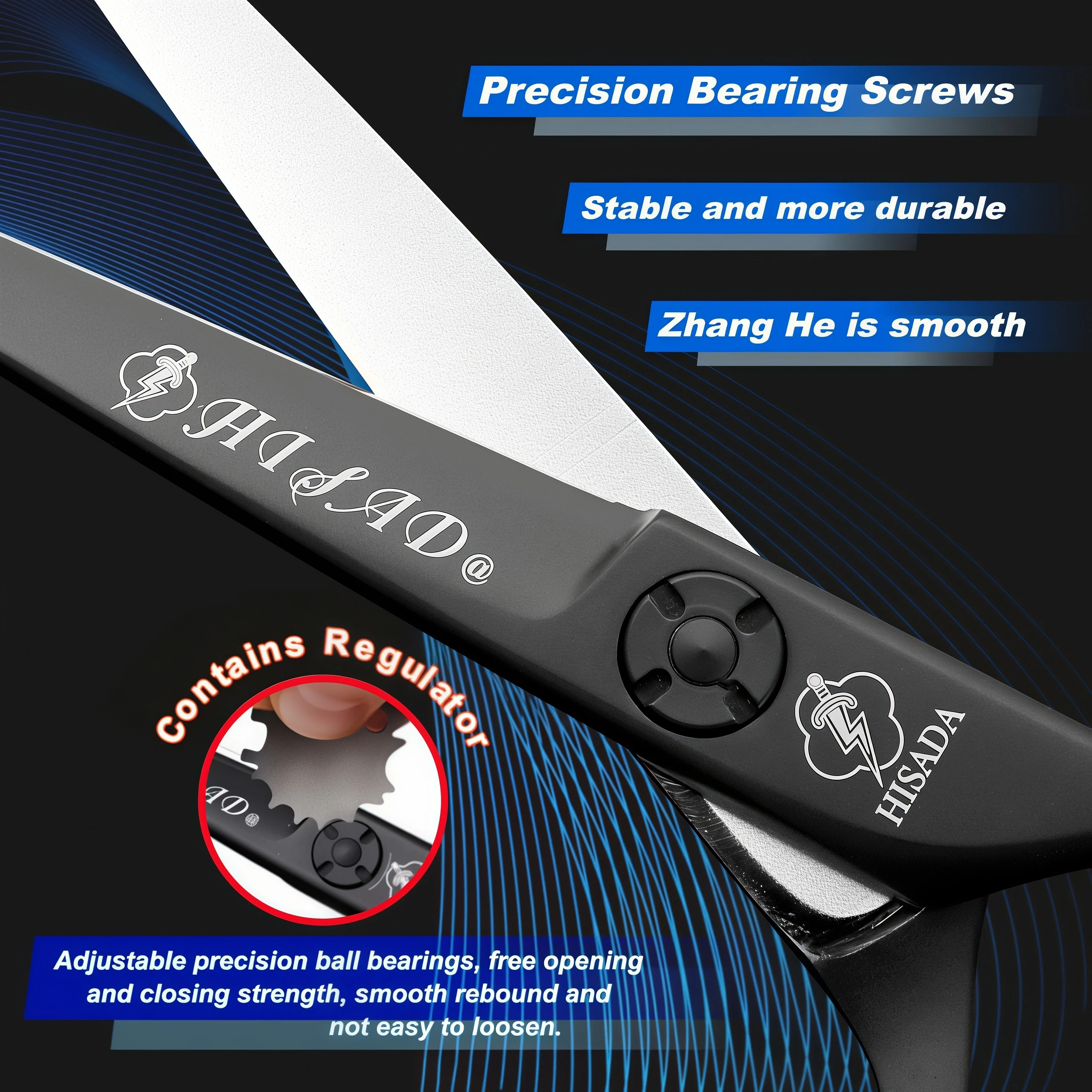 HISADA Hairdressing Scissors 5.5 Inch Hair Cutting Machine VG10 Material High Grade Scissors Professional Hair Salon