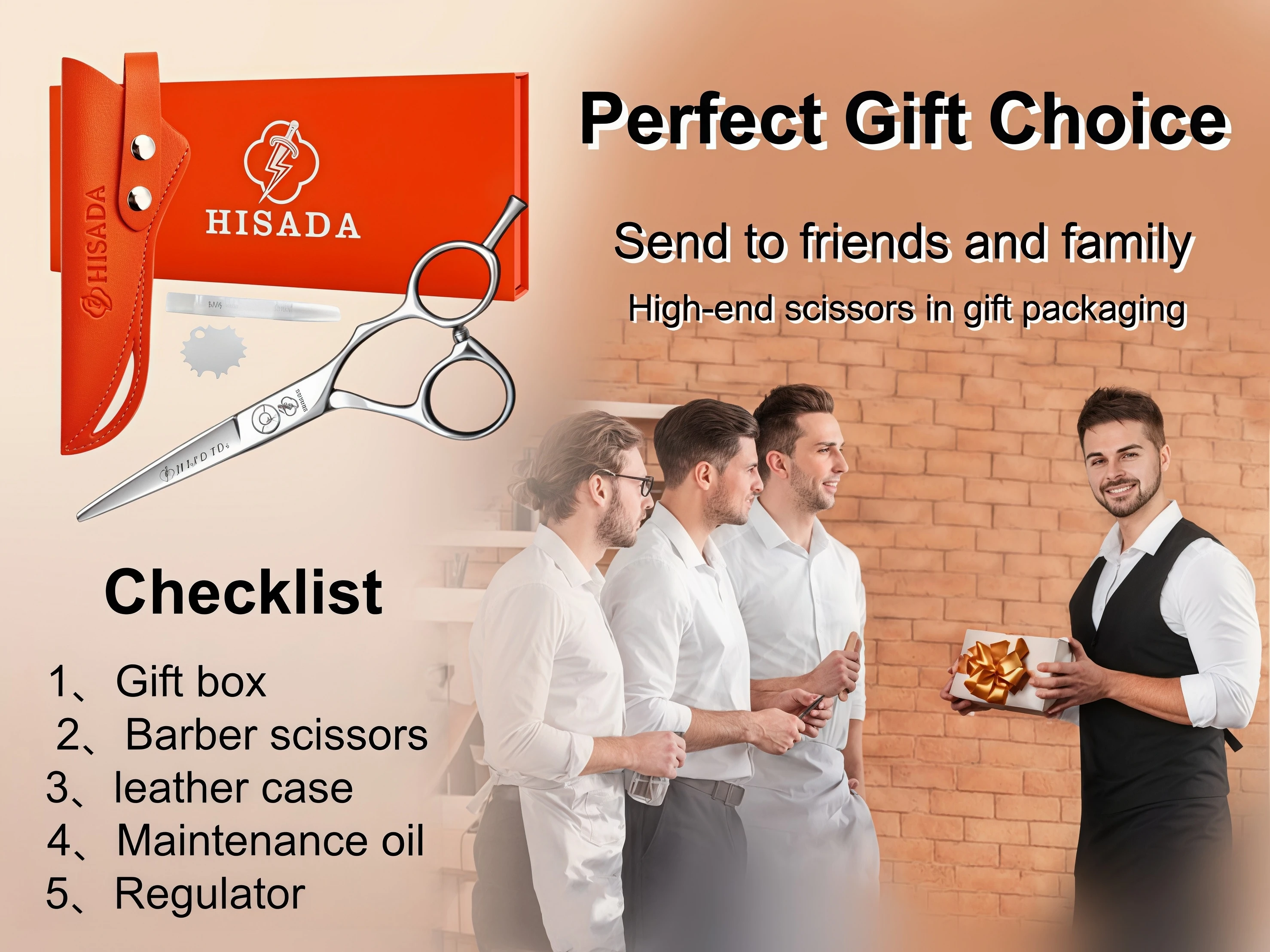 HISADA Hairdressing Scissors 5.5 Inch Hair Cutting Machine VG10 Material High Grade Scissors Professional Hair Salon
