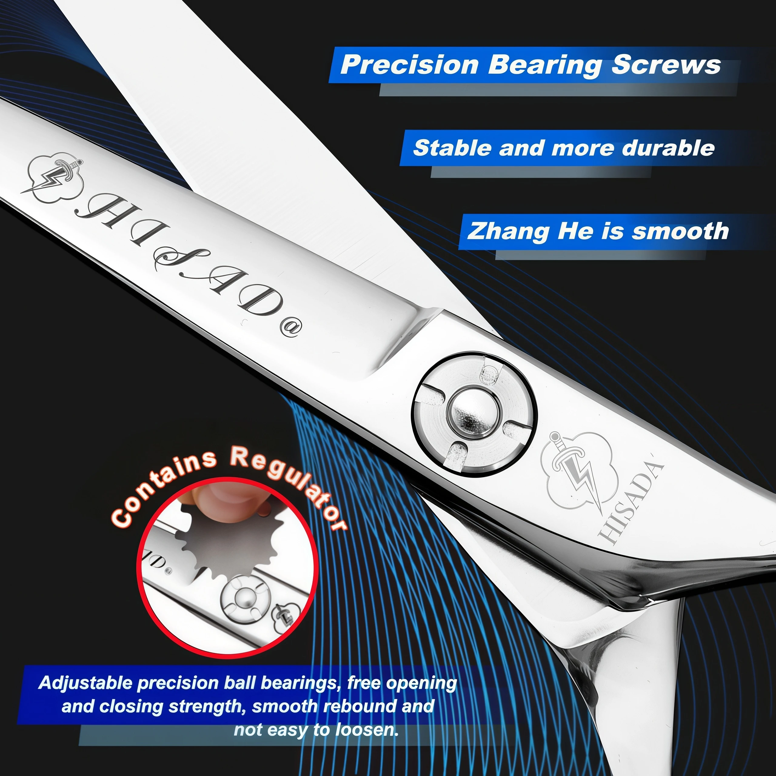 HISADA Hairdressing Scissors 5.5 Inch Hair Cutting Machine VG10 Material High Grade Scissors Professional Hair Salon