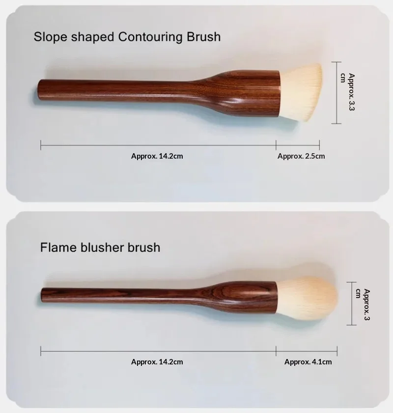 10PCS Sandalwood Makeup Brushes Set Powder Blush Foundation Blender Sculpting Eye Shadow Professional Beauty Make Up Brush