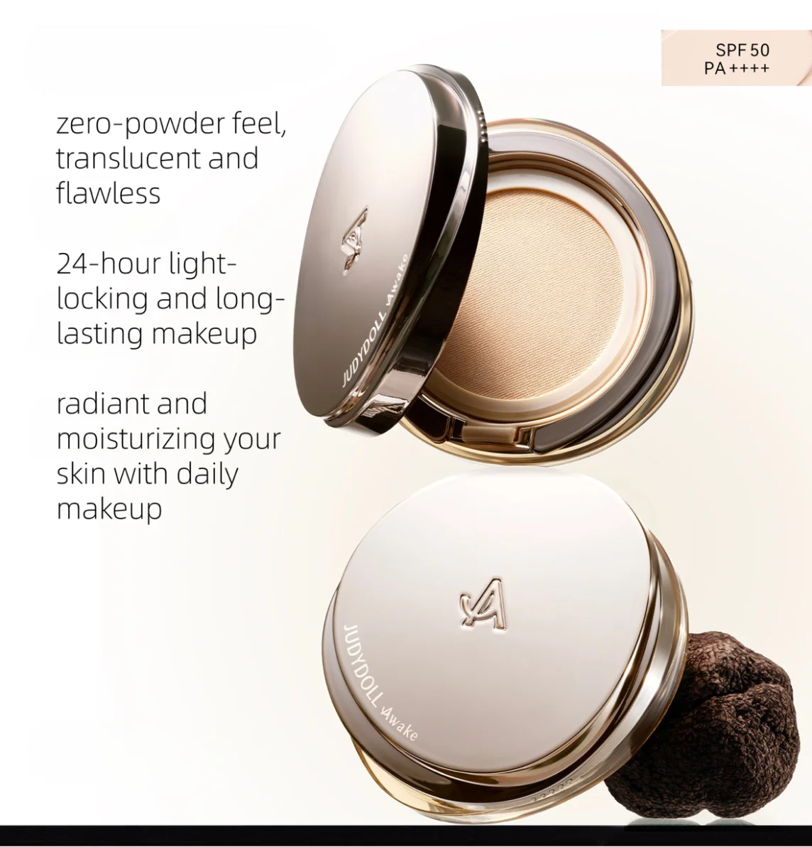 JUDYDOLL Awake Uv Defense Cushion Spf50 14g Foundation With Truffle Essence Facial Oil 5ml Air Cushion Cream Makeup Cosmetics