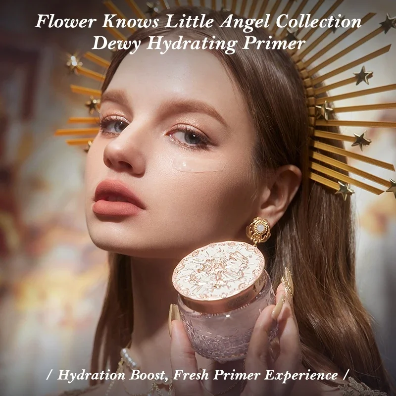 Flower Knows Little Angel Collection Dewy Hydrating Primer 50g Essence Water Gel Long-lasting Concealed pores with matte finish
