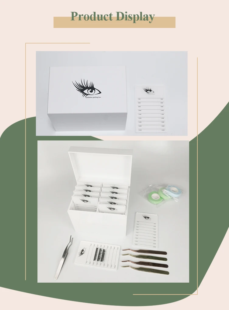Wholesale CNKESS Wholesale Beauty Salon 10 Layers Acrylic Eyelash Extensions Storage Box Lash Tile Palette Box