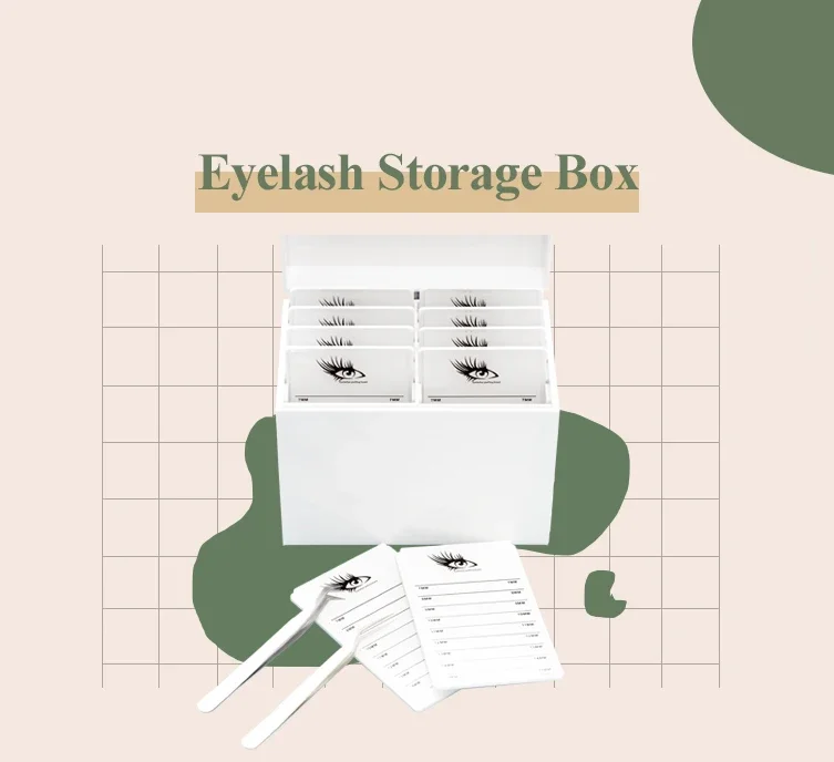 Wholesale CNKESS Wholesale Beauty Salon 10 Layers Acrylic Eyelash Extensions Storage Box Lash Tile Palette Box