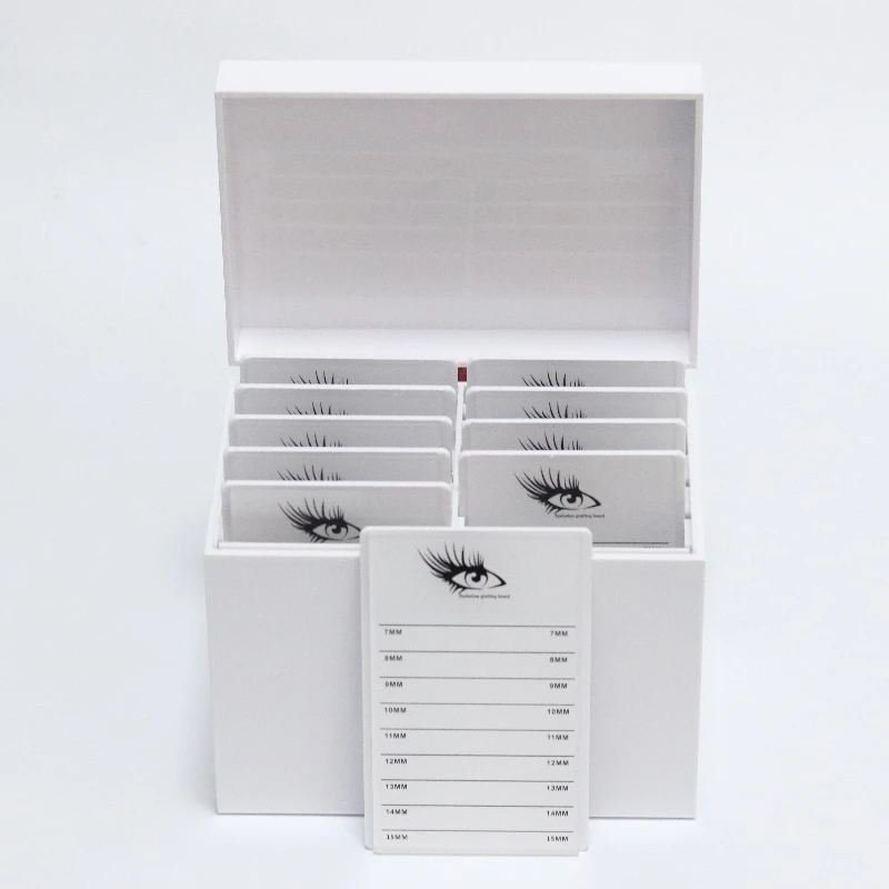 Wholesale CNKESS Wholesale Beauty Salon 10 Layers Acrylic Eyelash Extensions Storage Box Lash Tile Palette Box
