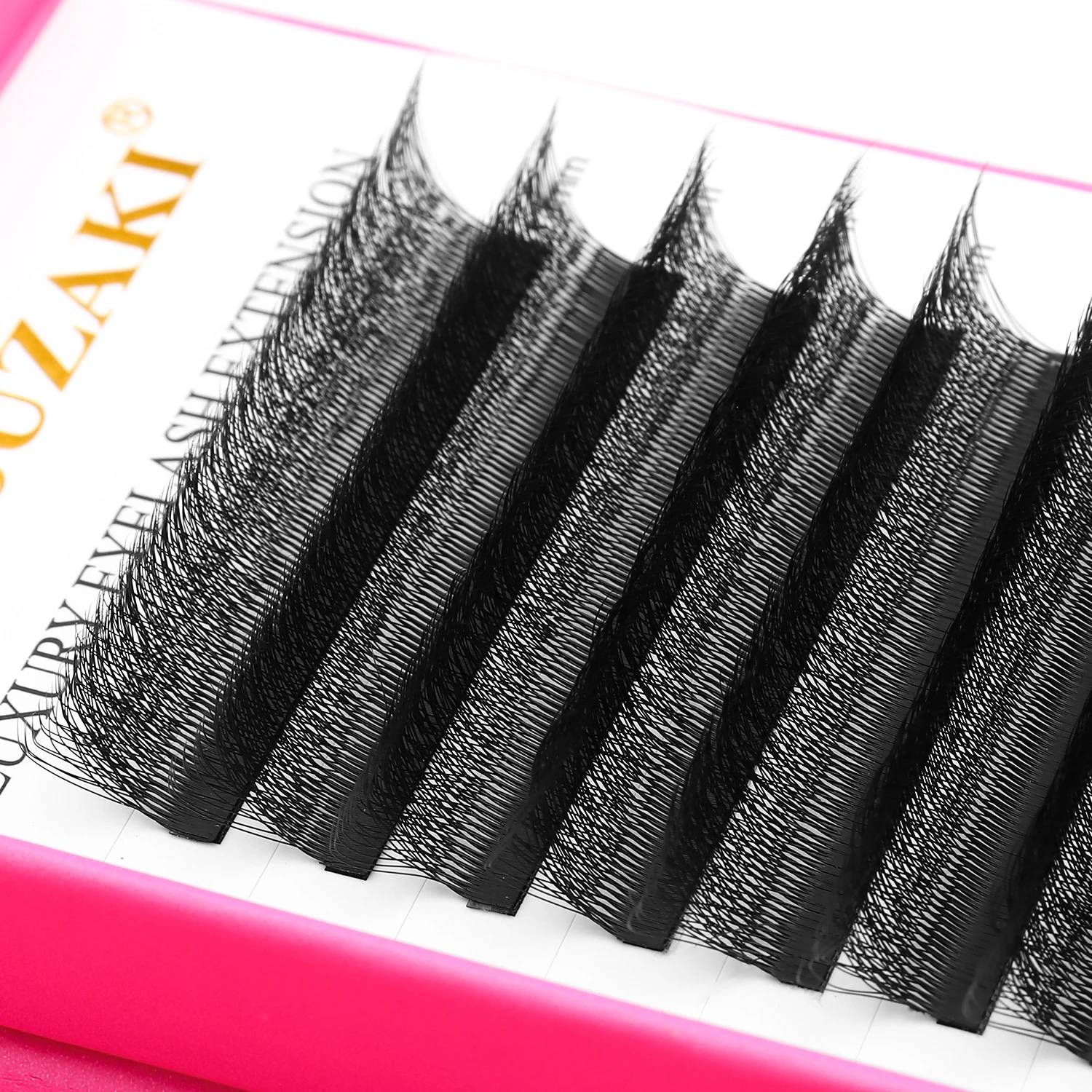 XIUSUZAKI 5 Trays/lot 5D W Lashes Extensions Matte Black W Shaped Premade Volume Fans False Eyelashes Extensions Makeup Tools