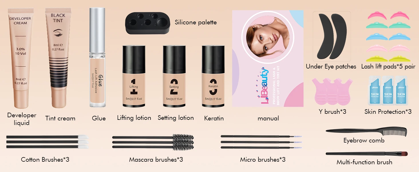 Libeauty Lash Lift And Brow Dye Tint Kit Lifting Eyelashes Brow Lamination Lash Lifting Set Eyes 5 To 8 Weeks Makeup Tools