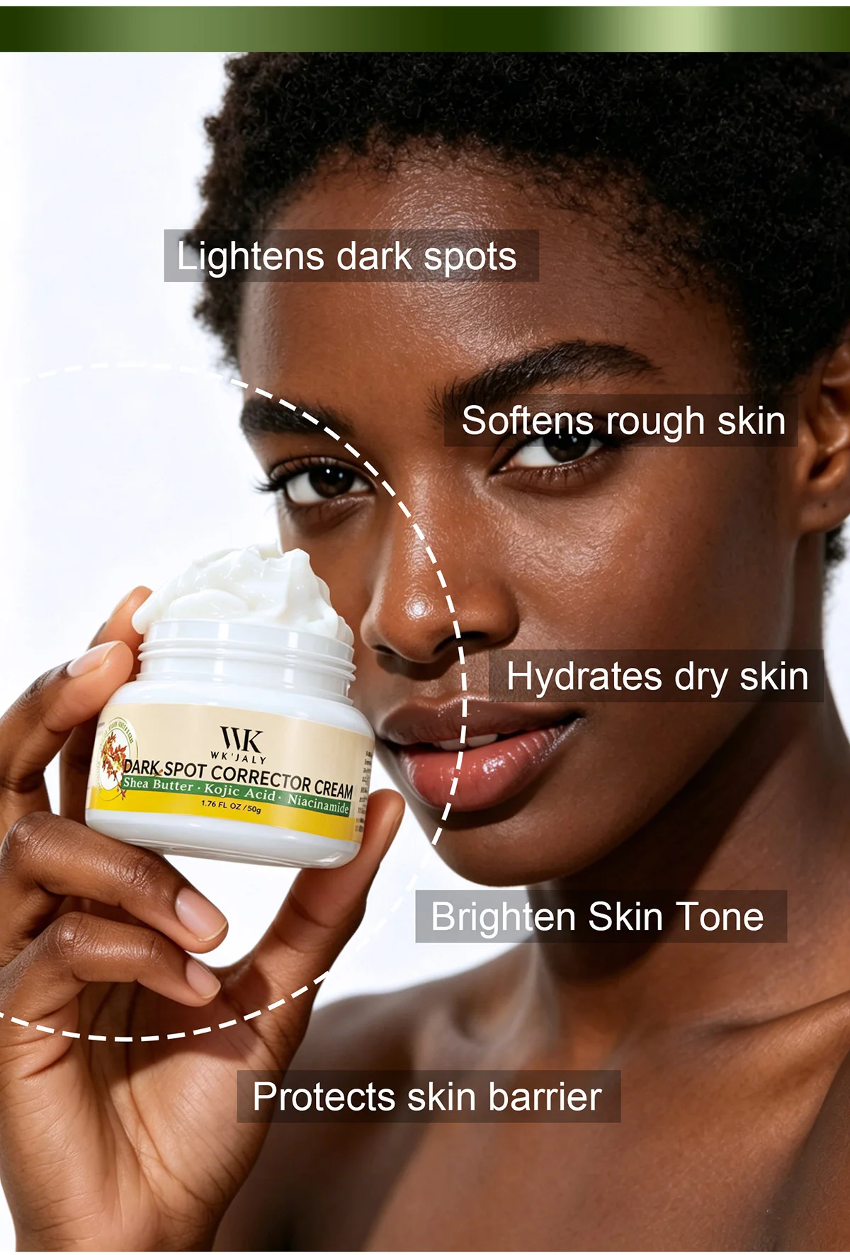 WK JALY Dark Spot Corrector Cream, Whitening, Even Skin Tone, Reduce Melanin, Hyperpigmentation, For All Skin Types, 50ml