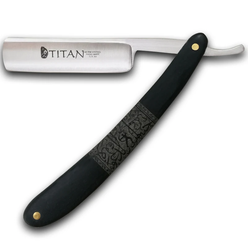 Titan Wood Handle Men Shaving Tools Hair Razor Stainless Steel Straight Razor