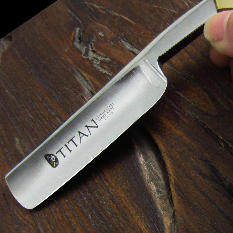 Titan Wood Handle Men Shaving Tools Hair Razor Stainless Steel Straight Razor