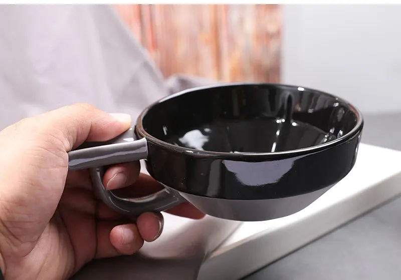Shaving bowl Hand held foaming bowl with brush holder shaving bowl Wet shaving foam soap bowl shaving tool