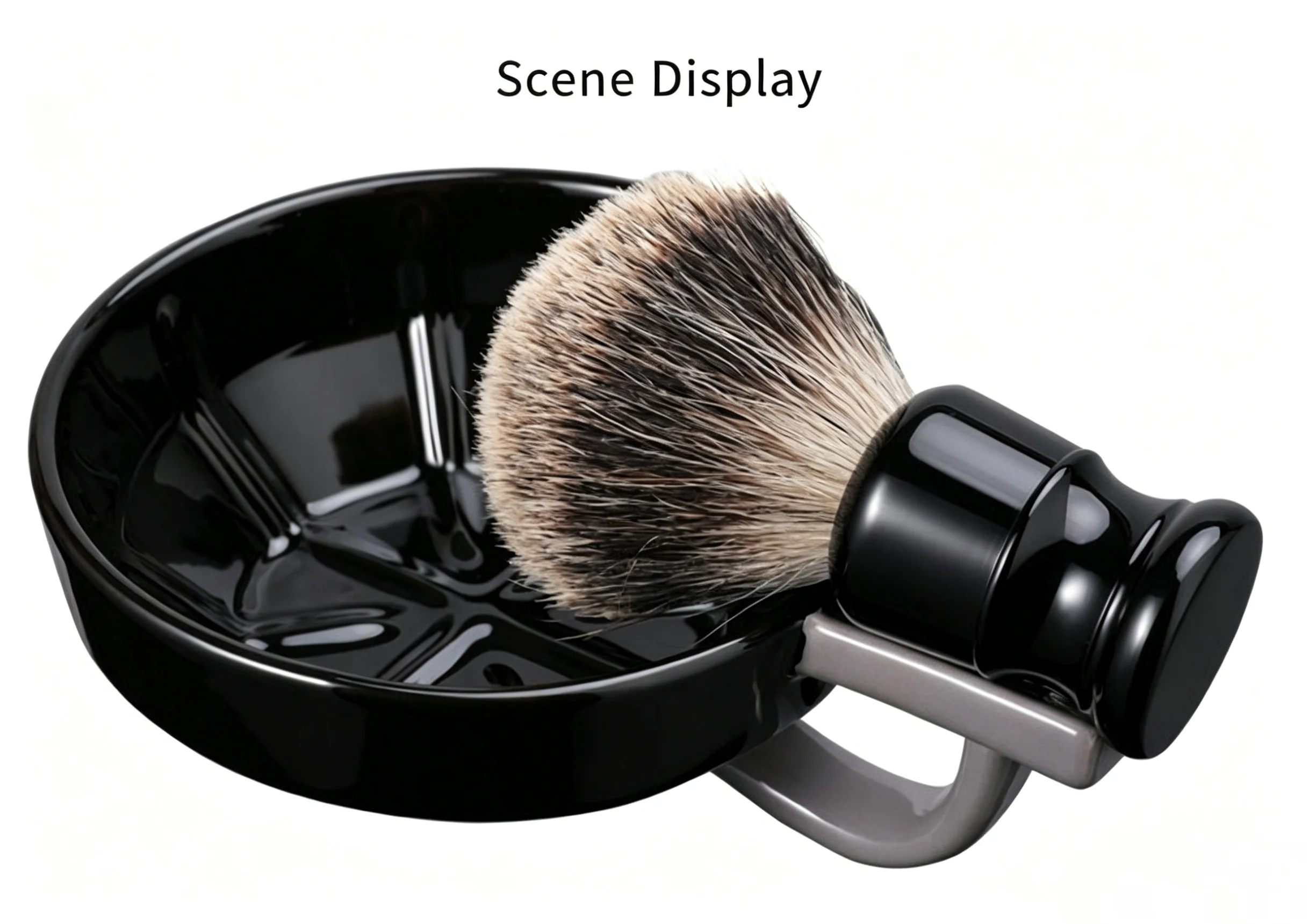 Shaving bowl Hand held foaming bowl with brush holder shaving bowl Wet shaving foam soap bowl shaving tool