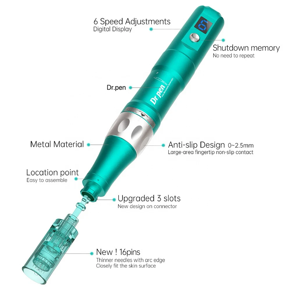 Dr.Pen A6S Original Wired Or Wireless 2 Models Derma Microneedle Pen Needle Length 0.25 MM