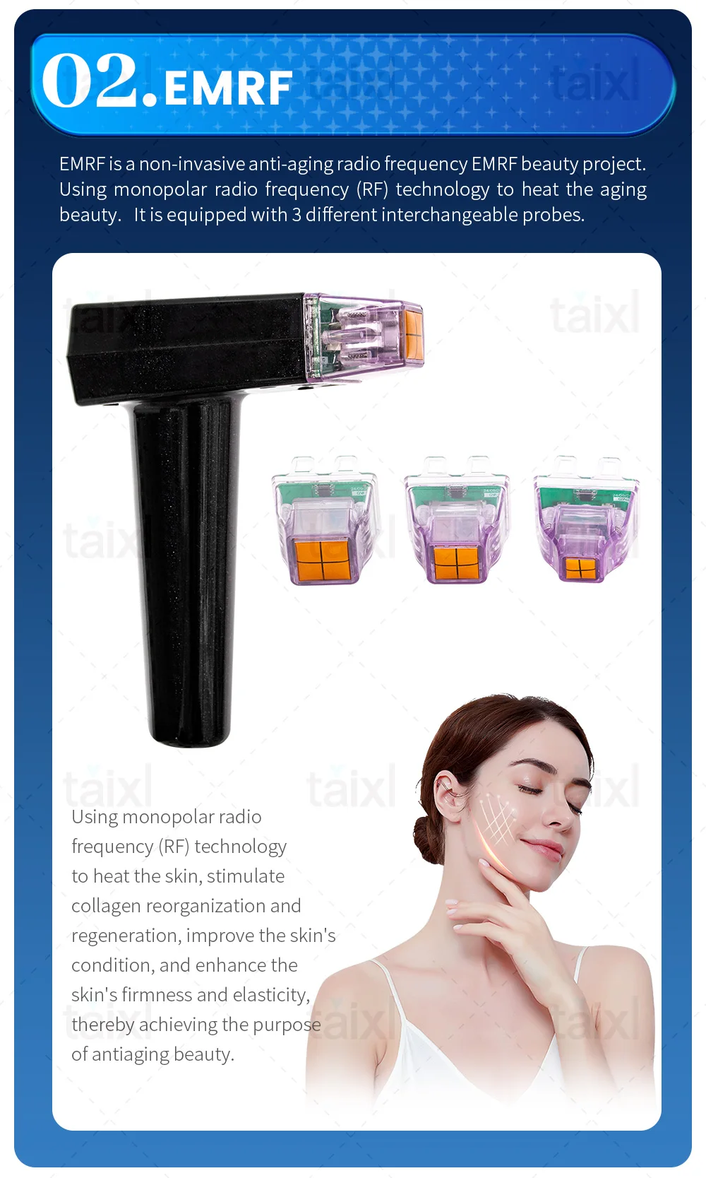 Facial Dermapen Radio Frequency Treatment Radio Frequency Collagen Regeneration Beauty Equipment Face Plug Skin Tightening