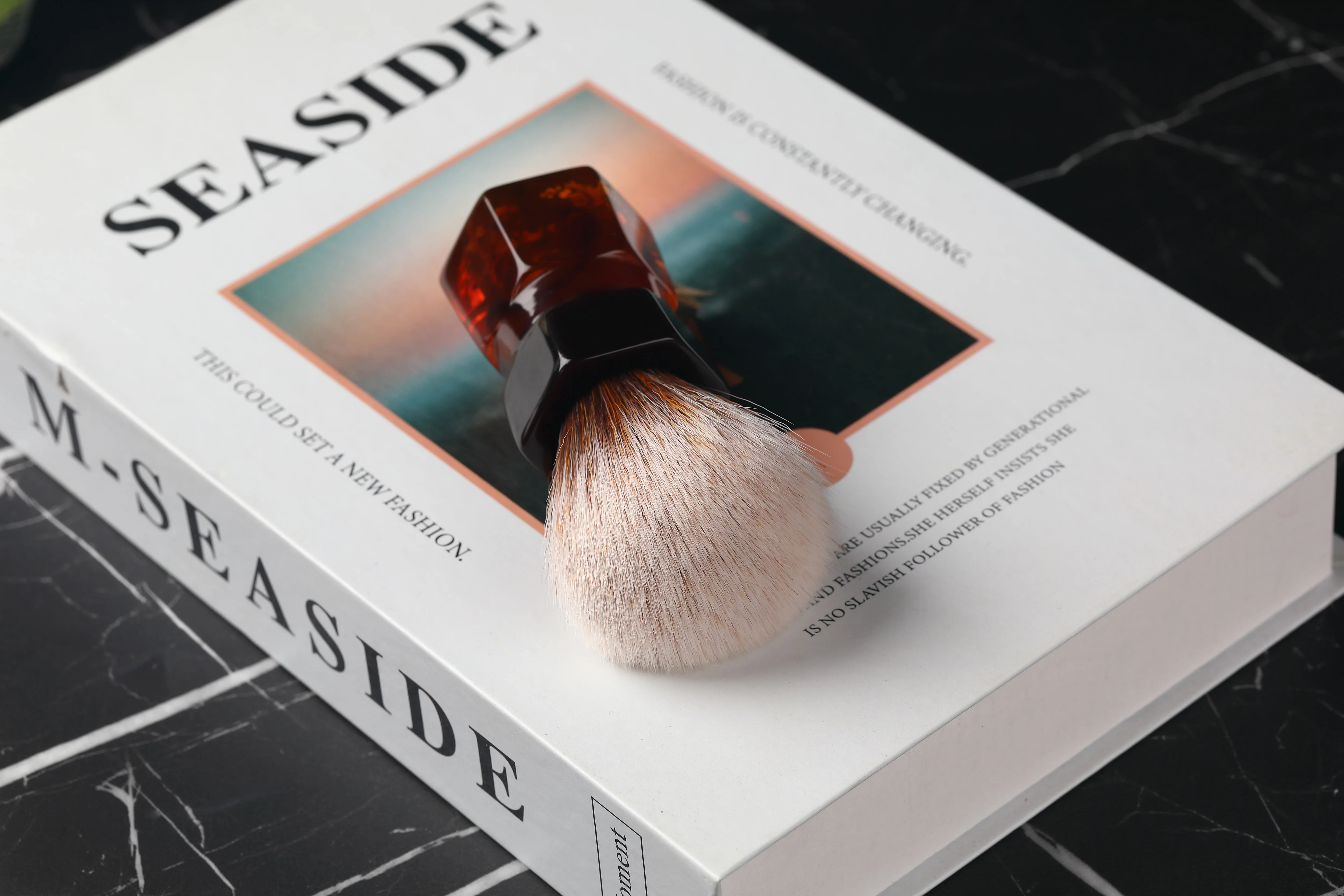 YAQI 24mm Moka Express Synthetic Hair Barbe Mens Shaving Brush