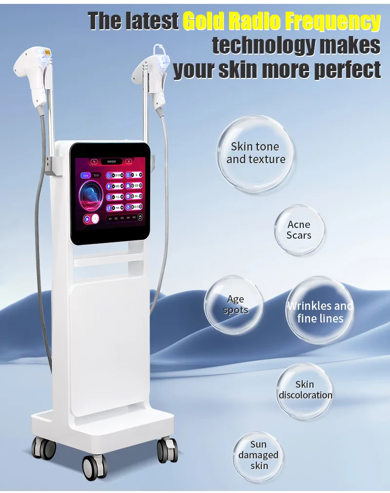 Gold Fractional Morpheus 8 Facial Body Rf Microneedling Catridges 64 Pins Inmode Radiofrecuent Morpheus8 Mchine