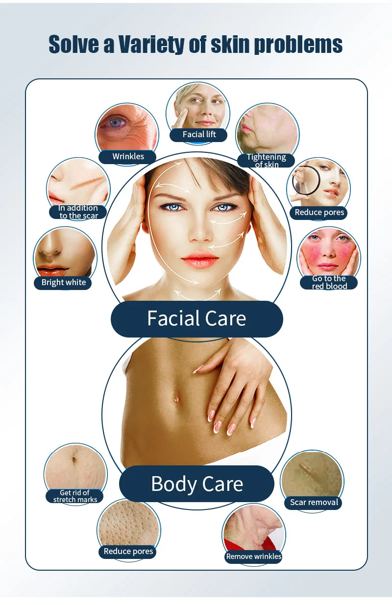 Gold Fractional Morpheus 8 Facial Body Rf Microneedling Catridges 64 Pins Inmode Radiofrecuent Morpheus8 Mchine