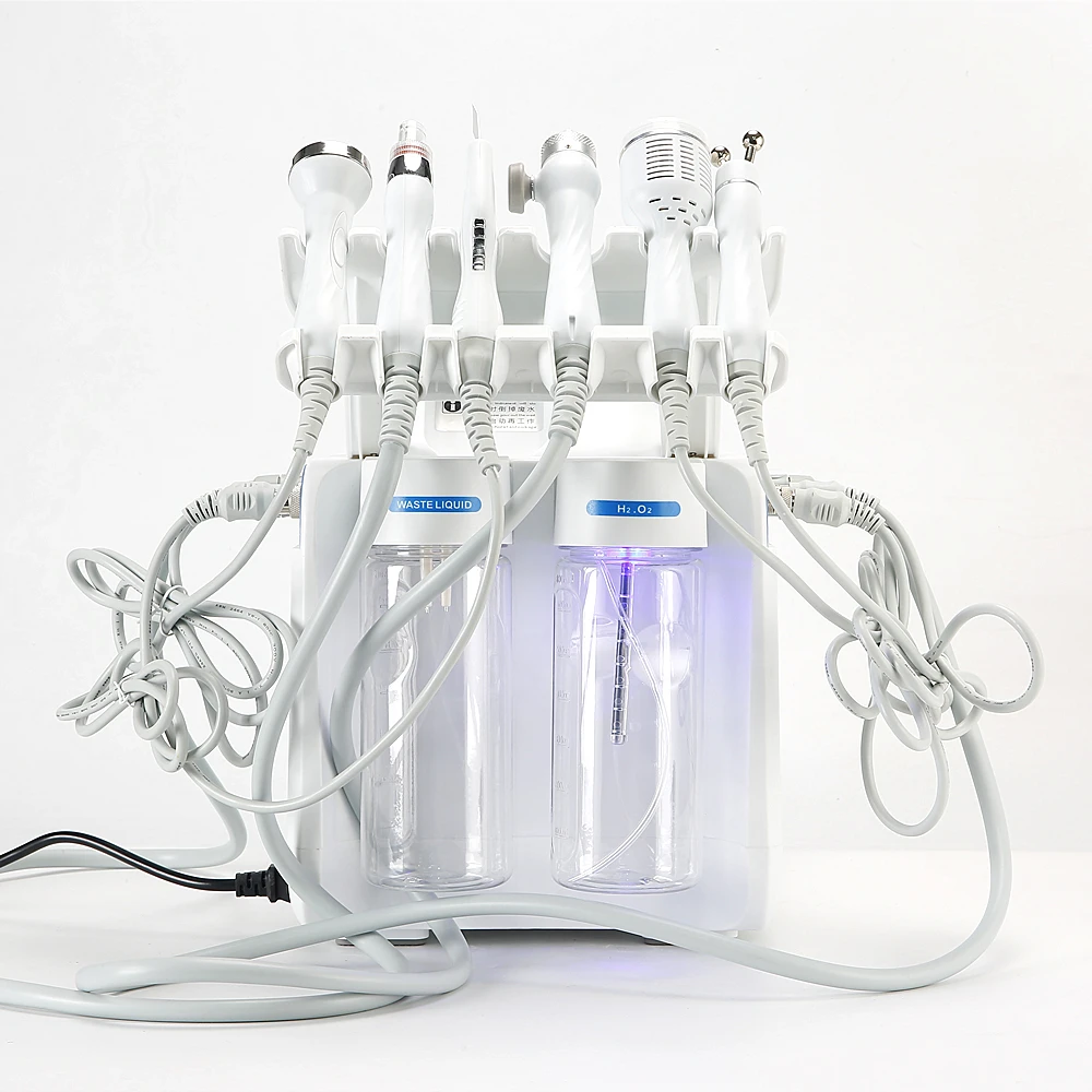 6 in1 H2-O2 Hydro Dermabrasion RF Bio-lifting Spa Facial Hydro Facial Microdermabrasion Machine Water Dermabrasion Beauty machin