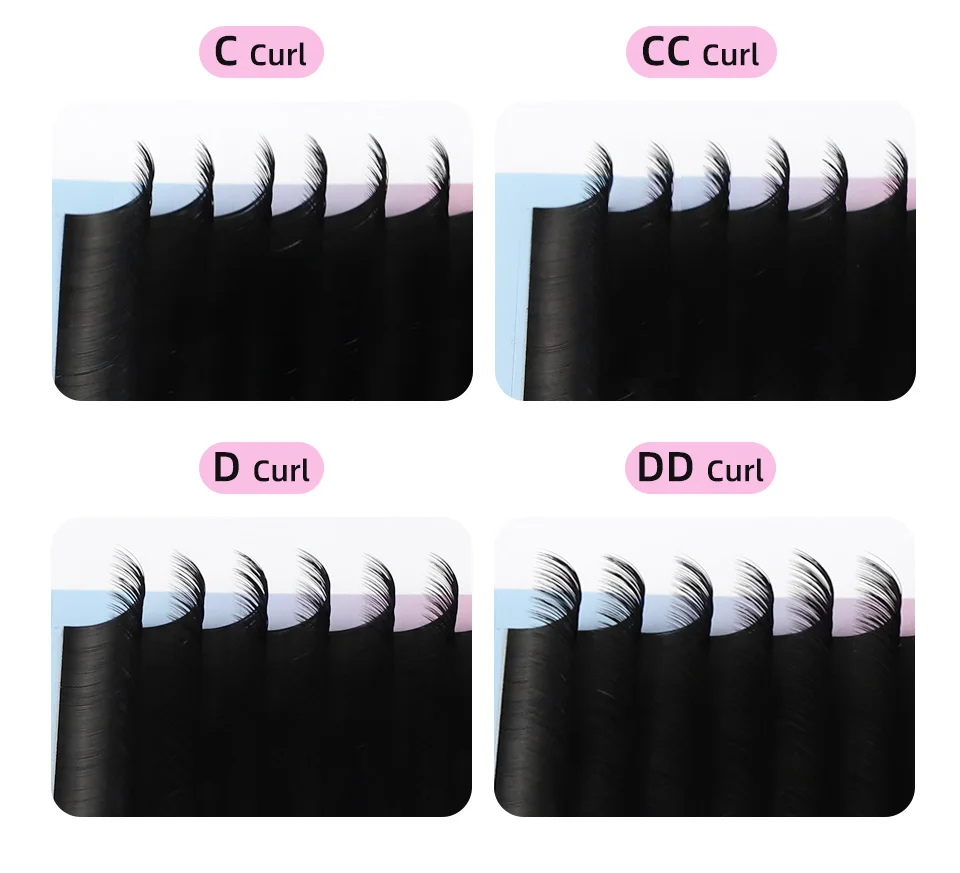 RUJADE 10 Trays/lot Wholesale Individual False Eyelashes Extension Mink Russian Volume Eyelashes Korea PBT Material Silk Lashes