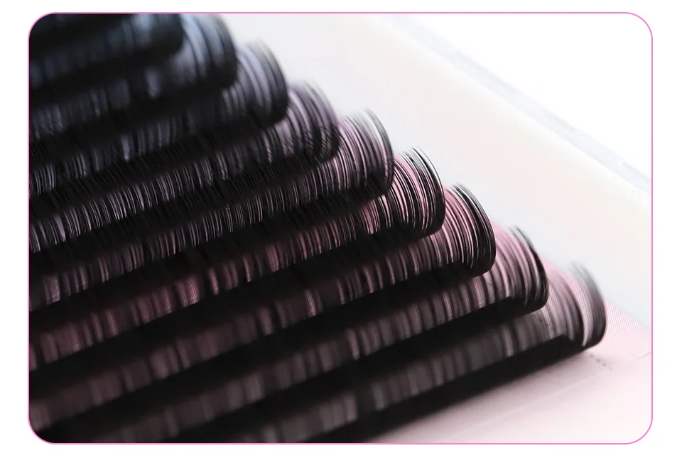 RUJADE 10 Trays/lot Wholesale Individual False Eyelashes Extension Mink Russian Volume Eyelashes Korea PBT Material Silk Lashes