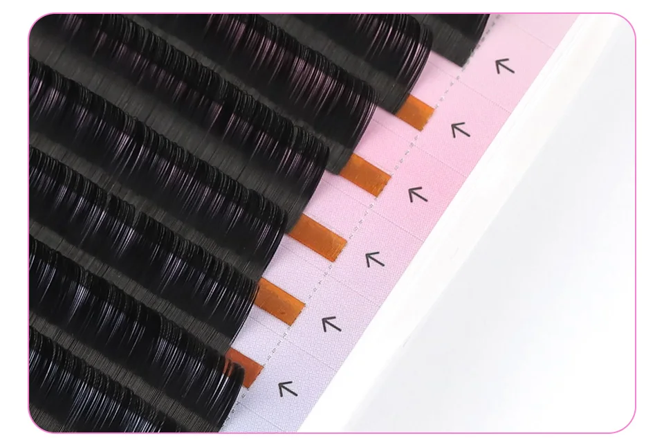 RUJADE 10 Trays/lot Wholesale Individual False Eyelashes Extension Mink Russian Volume Eyelashes Korea PBT Material Silk Lashes