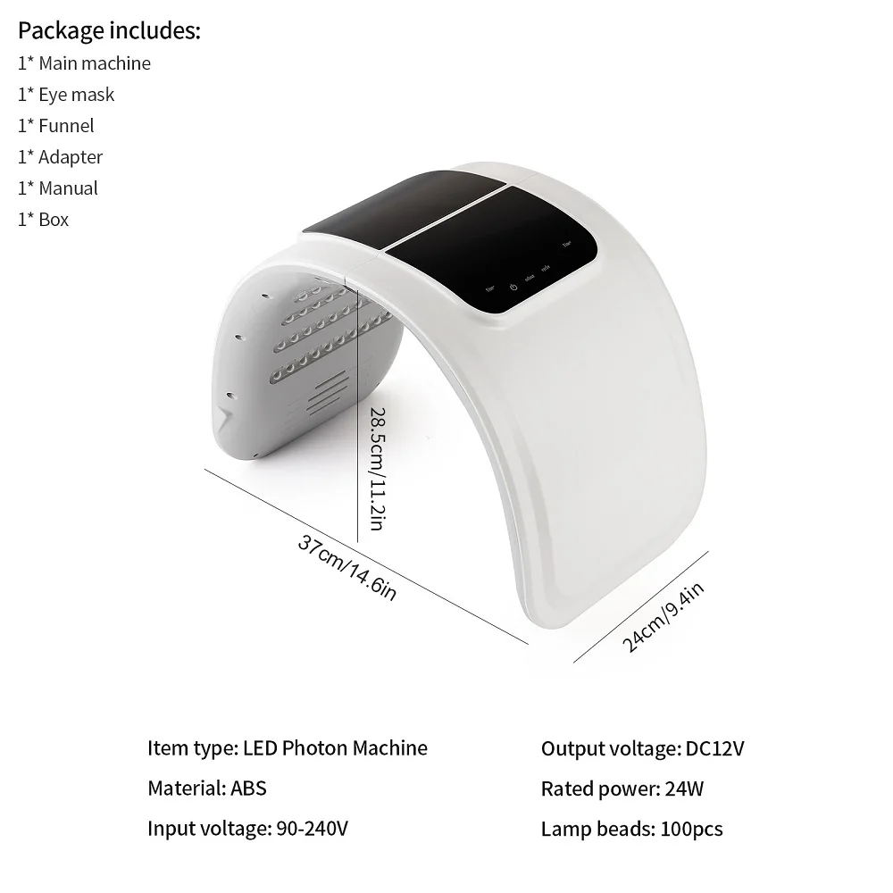 Foreverlily LED Photon Facial Beauty Machine Skin Rejuvenation Lifting Face & Body Skin Care Spa Massager