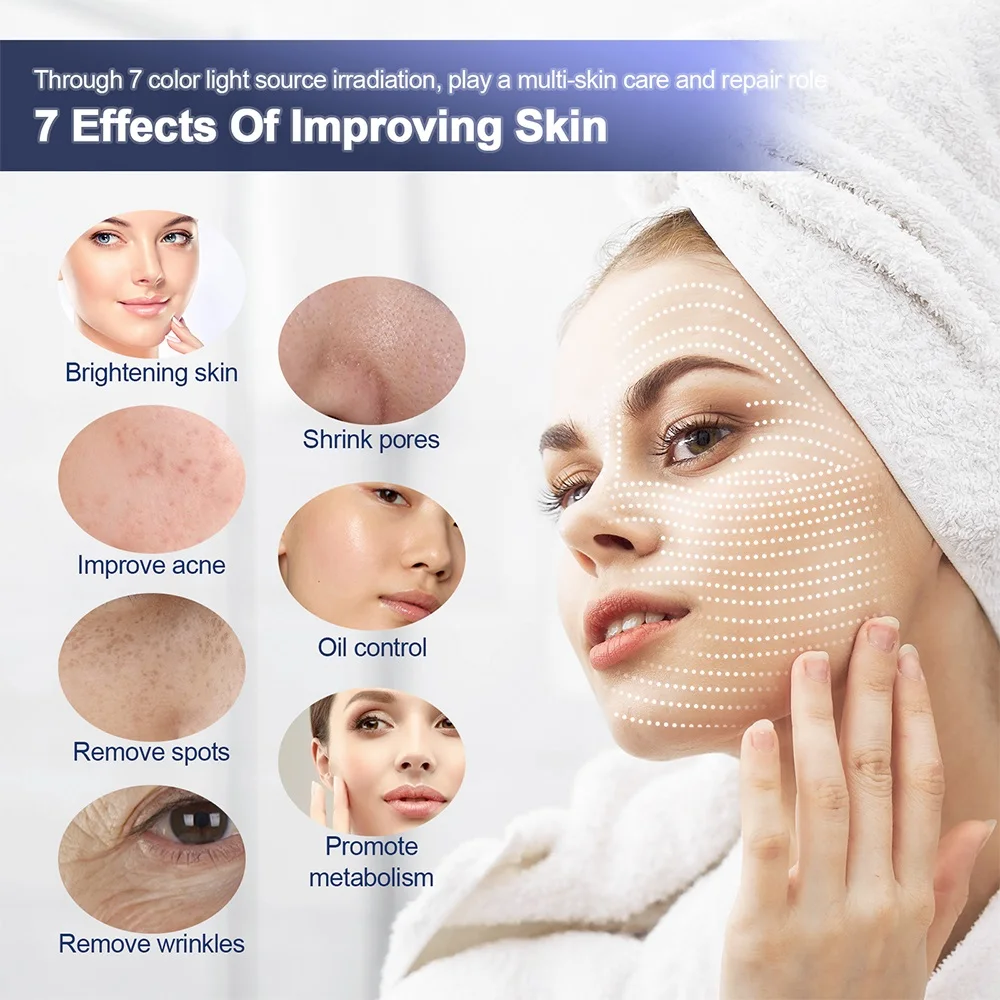 Foreverlily LED Photon Facial Beauty Machine Skin Rejuvenation Lifting Face & Body Skin Care Spa Massager