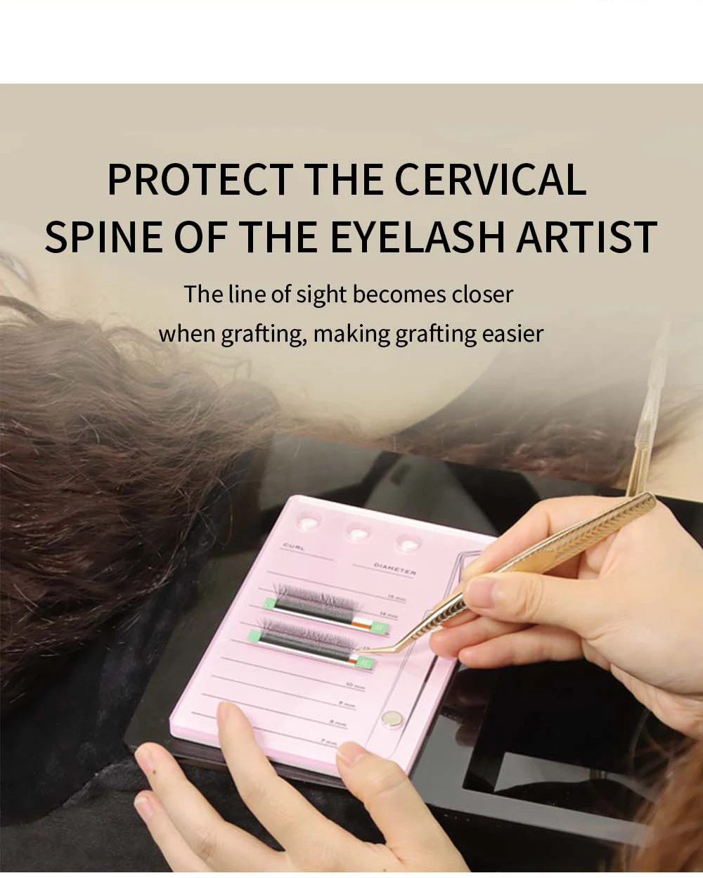 GLAMLASH Eyelash Extension Pillow Acrylic Lash Pillow Shelf Stand Makeup Salon Grafting Pillow Salon Headrest Neck Support