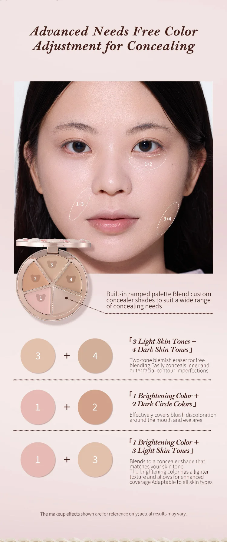 Flower Knows The Sweetie Bear Collection 4-Color Concealer Palette