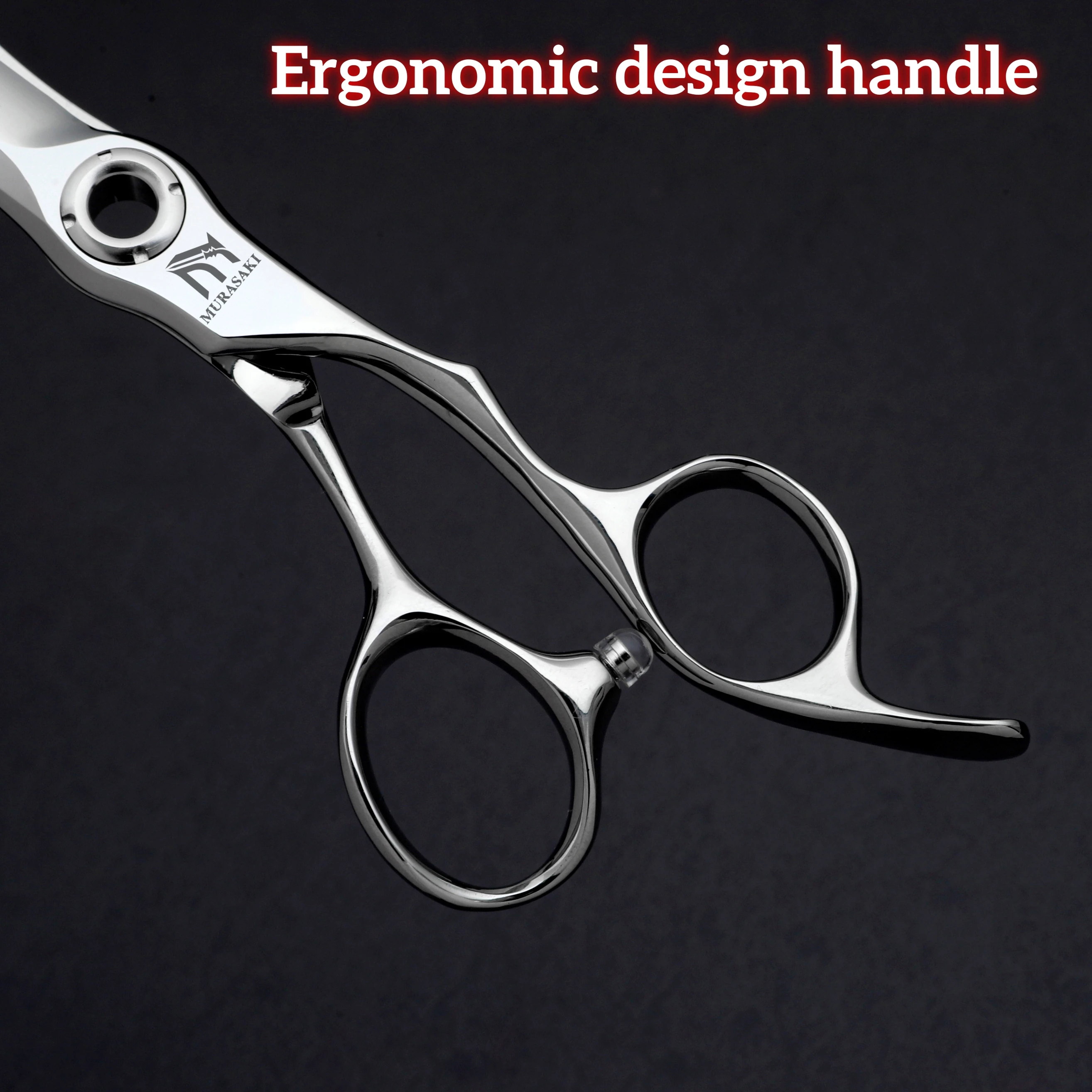 MURASAKI Top-Level Hairdressing Scissors, Japan VG10 Steel 6.5 Inch Barber Shears, Patented Hollowed-Out Design Hair Cutting Too