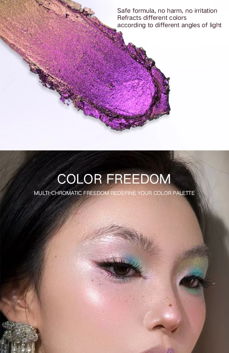 CHARMACY 33 Colors Chameleon Eyeshadow Palette High Pigment Waterproof Multichrome Shimmer Matte Contour Profesional Eye Makeup