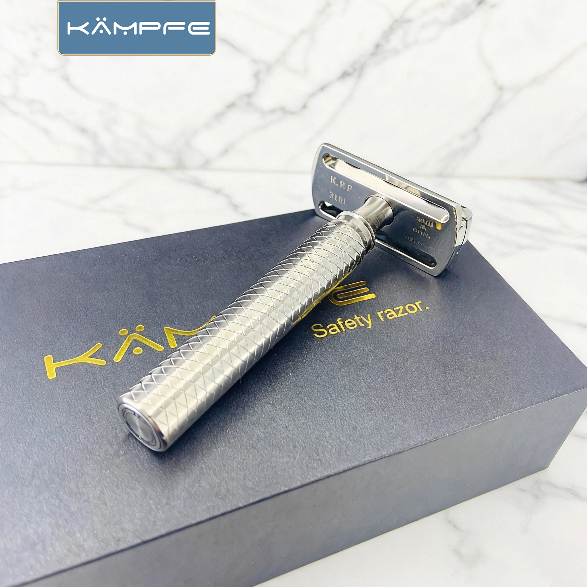 Kampfe Classic CNC Stainless Steel Double Edge Safety Polishing Razor for Men Grip Non-Irritating Father’s Day gift