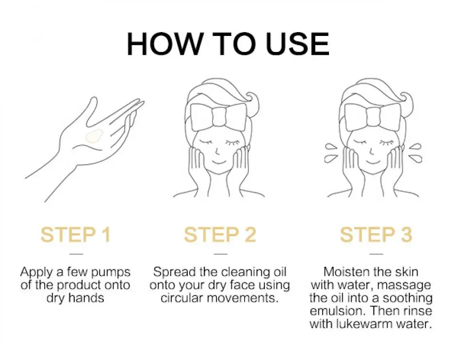 CARSLAN Purifying Cleansing Oil Face Makeup Remover Eyes Lips Fast Gentle Deeply Removing Makeup Oil Cleanser Skincare