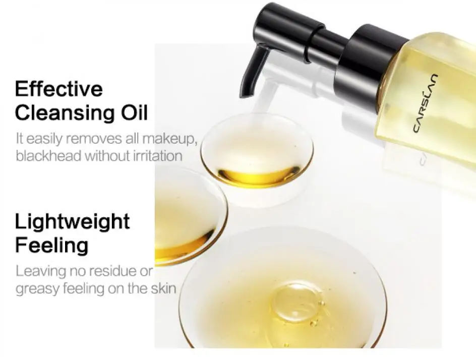 CARSLAN Purifying Cleansing Oil Face Makeup Remover Eyes Lips Fast Gentle Deeply Removing Makeup Oil Cleanser Skincare